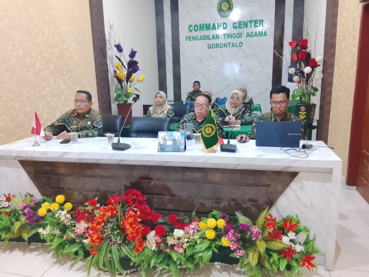 Pengadilan Tinggi Agama (PTA) Gorontalo mengikuti rapat Entry Desk Evaluasi Akuntabilitas Kinerja Instansi Pemerintah (SAKIP) secara virtual (Kamis, 16 Juli 2026)