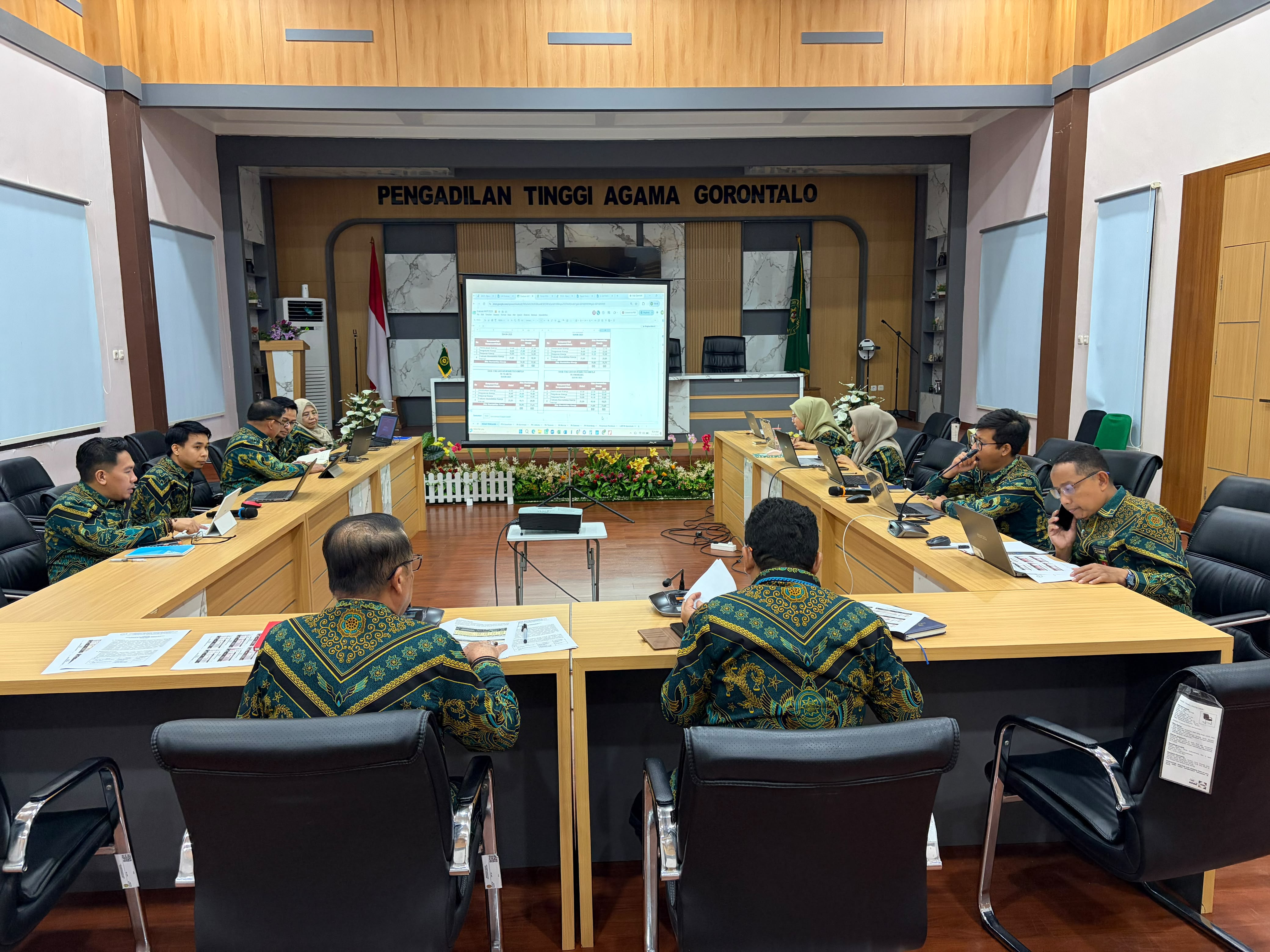 Pengadilan Tinggi Agama Gorontalo Gelar Rapat Finalisasi Evaluasi SAKIP Pengadilan Agama Sewilayah PTA Gorontalo (Kamis, 2 Juli 2026)
